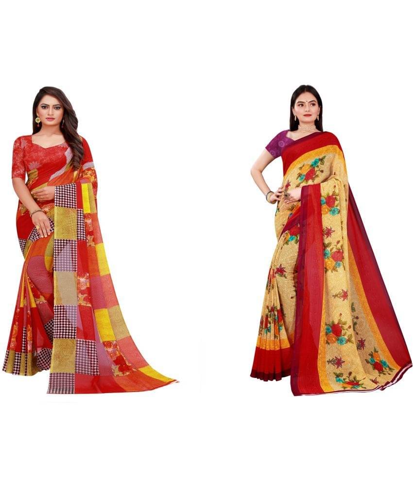 Saadhvi Cotton Silk Printed Saree With Unstitched Blouse Piece ( Multicolor )     			Saadhvi Cotton Silk Printed Saree With Unstitched Blouse Piece ( Multicolor )