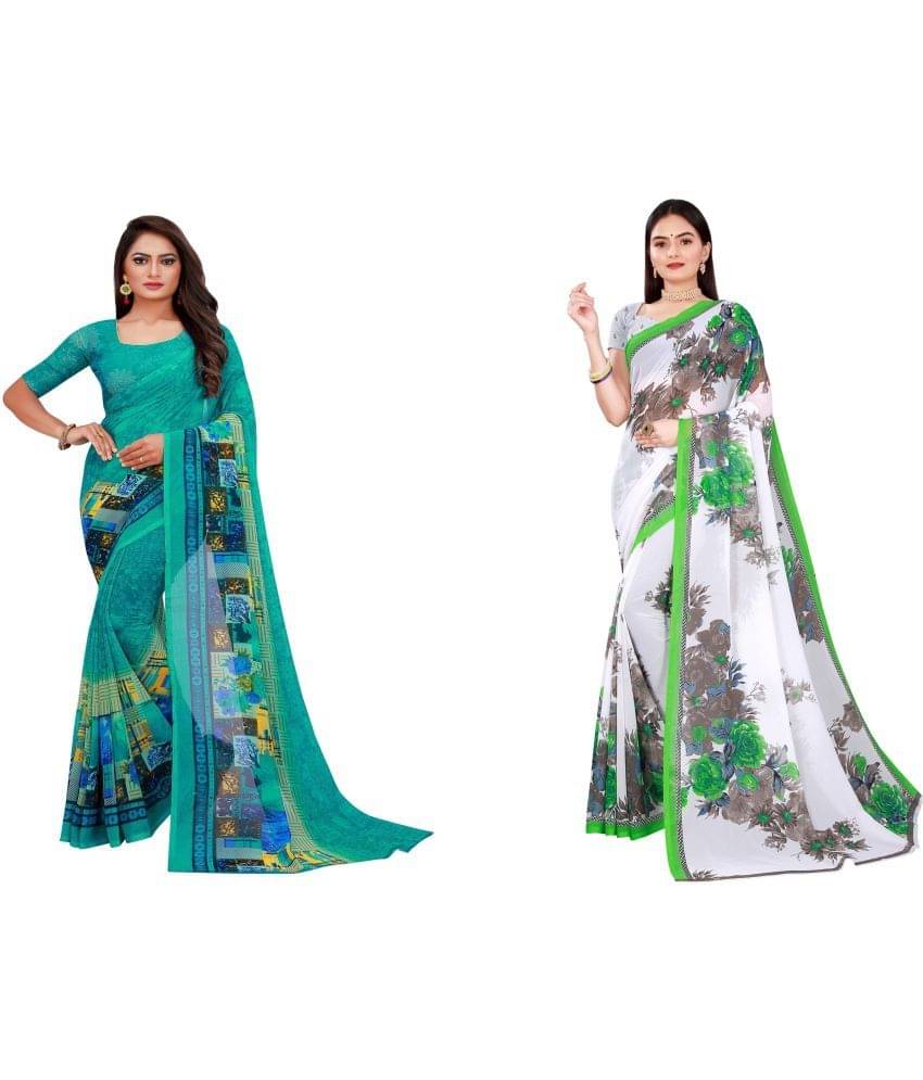 Saadhvi Cotton Silk Printed Saree With Unstitched Blouse Piece ( Multicolor )     			Saadhvi Cotton Silk Printed Saree With Unstitched Blouse Piece ( Multicolor )