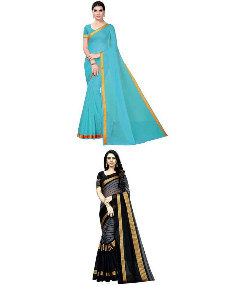     			Saadhvi Cotton Silk Printed Saree With Unstitched Blouse Piece ( Multicolor )
