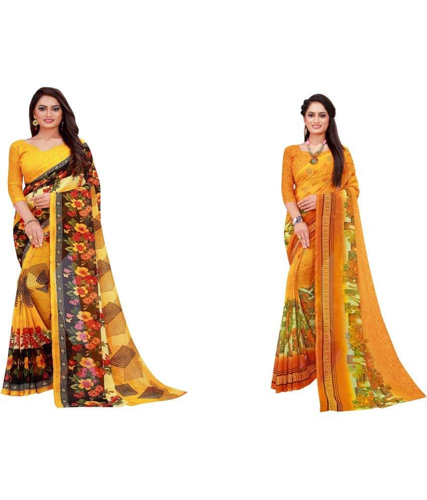 Saadhvi Cotton Silk Printed Saree With Unstitched Blouse Piece ( Multicolor )     			Saadhvi Cotton Silk Printed Saree With Unstitched Blouse Piece ( Multicolor )