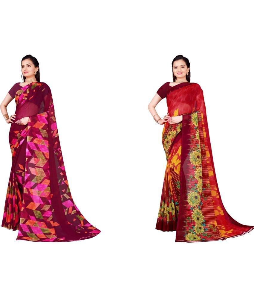 Saadhvi Cotton Silk Printed Saree With Unstitched Blouse Piece ( Multicolor ) Saadhvi Cotton Silk Printed Saree With Unstitched Blouse Piece ( Multicolor )