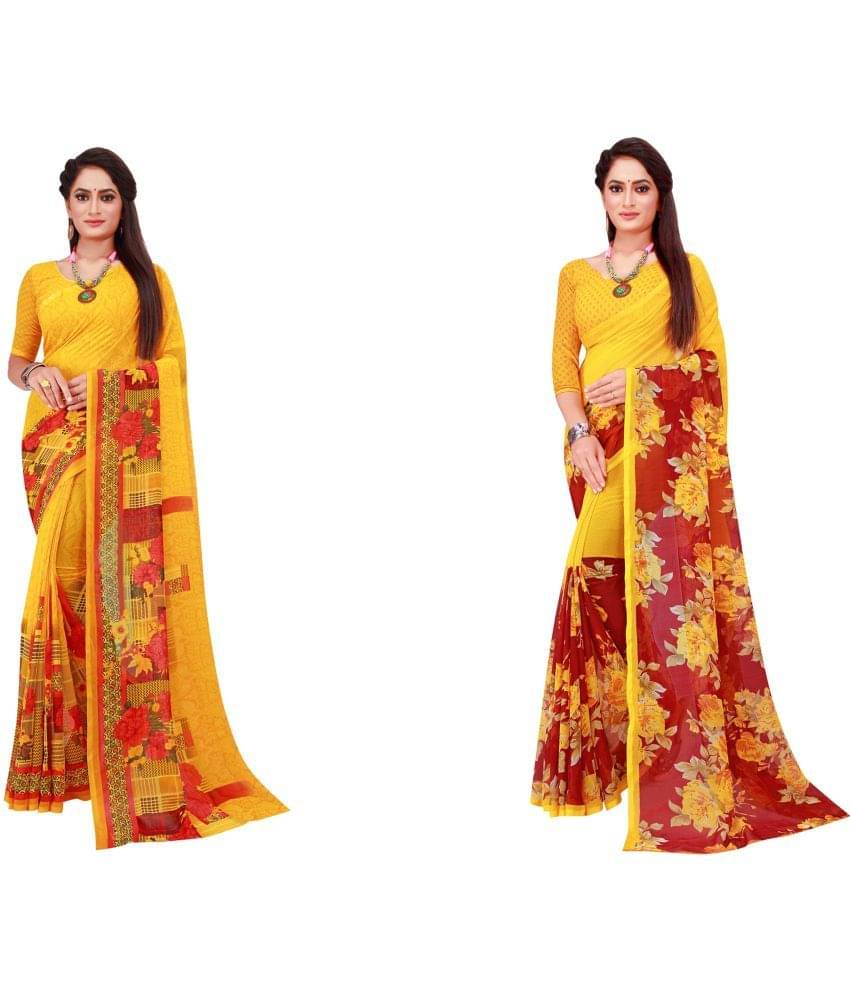 Saadhvi Cotton Silk Printed Saree With Unstitched Blouse Piece ( Multicolor ) Saadhvi Cotton Silk Printed Saree With Unstitched Blouse Piece ( Multicolor )