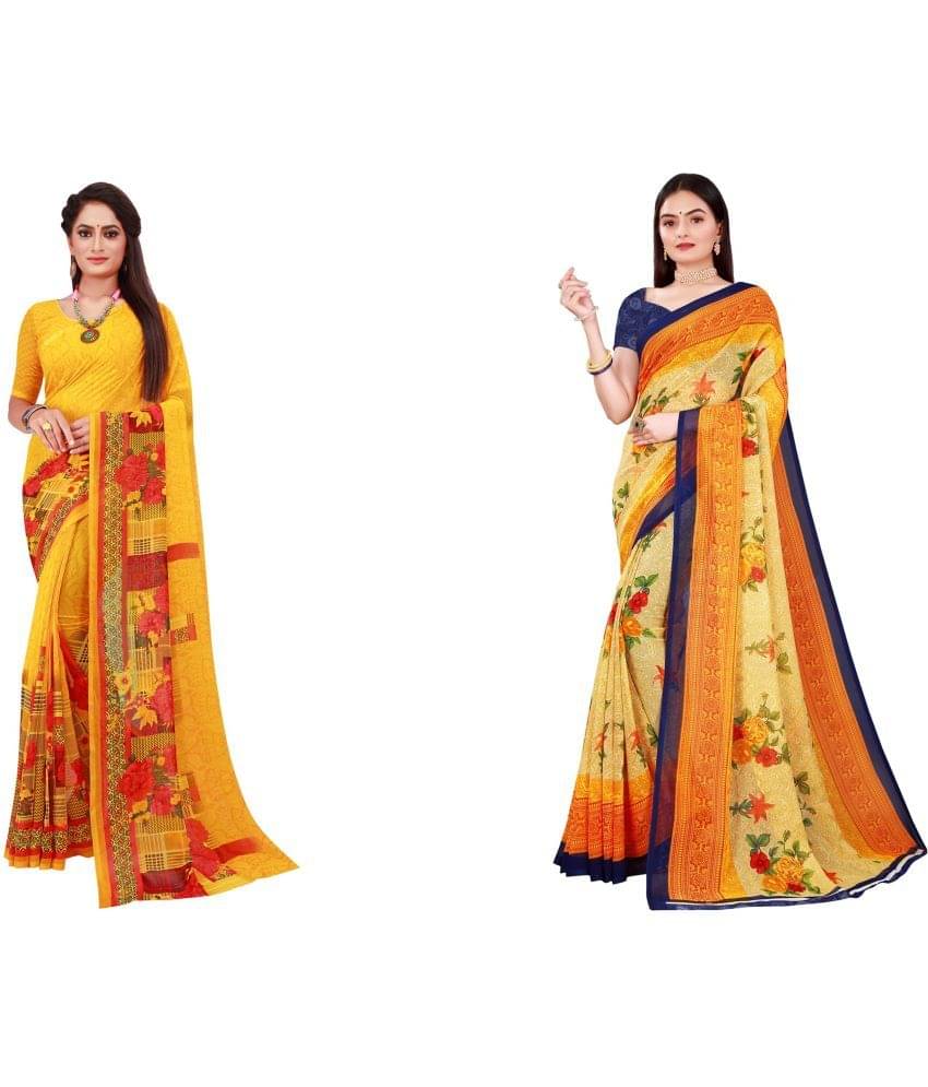 Saadhvi Cotton Silk Printed Saree With Unstitched Blouse Piece ( Multicolor ) Saadhvi Cotton Silk Printed Saree With Unstitched Blouse Piece ( Multicolor )
