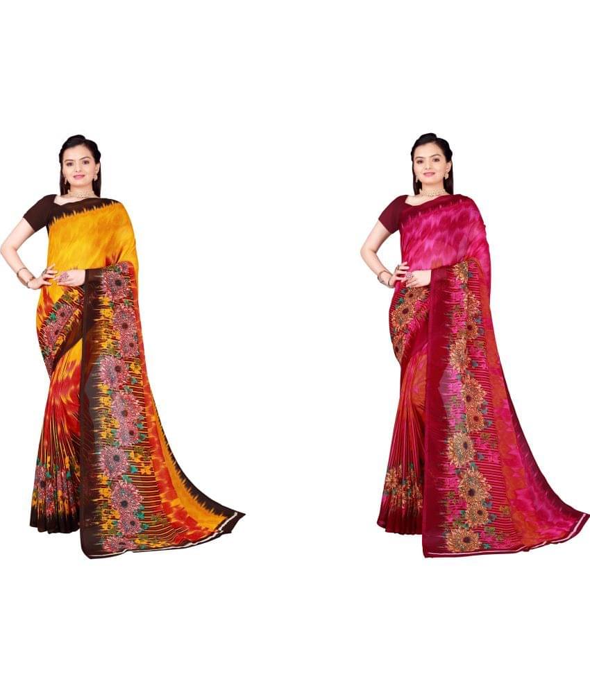 Vkaran Cotton Silk Printed Saree With Unstitched Blouse Piece ( Multicolor ) Vkaran Cotton Silk Printed Saree With Unstitched Blouse Piece ( Multicolor )