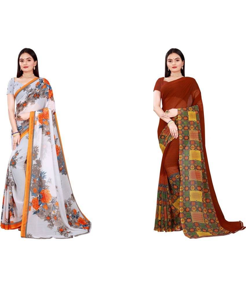 Vkaran Cotton Silk Printed Saree With Unstitched Blouse Piece ( Multicolor ) Vkaran Cotton Silk Printed Saree With Unstitched Blouse Piece ( Multicolor )