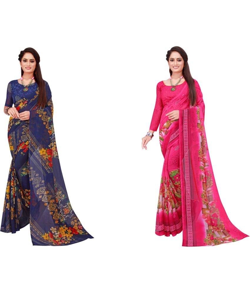 Vkaran Cotton Silk Printed Saree With Unstitched Blouse Piece ( Multicolor ) Vkaran Cotton Silk Printed Saree With Unstitched Blouse Piece ( Multicolor )