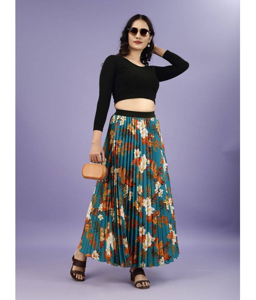     			ZWERLON Orange Crepe Women's A-Line Skirt ( Pack of 1 )