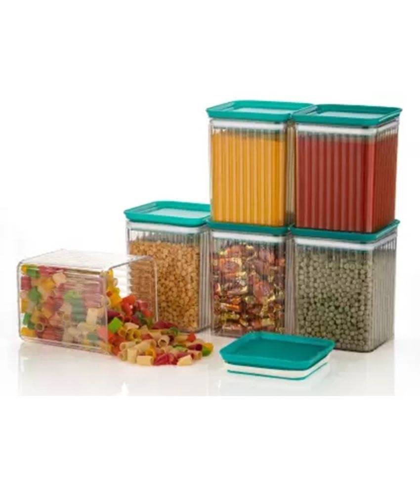 analog kichenware Dal/Pasta/Grocery PET Sea Green Dal Container ( Set of 6 ) analog kichenware Dal/Pasta/Grocery PET Sea Green Dal Container ( Set of 6 )