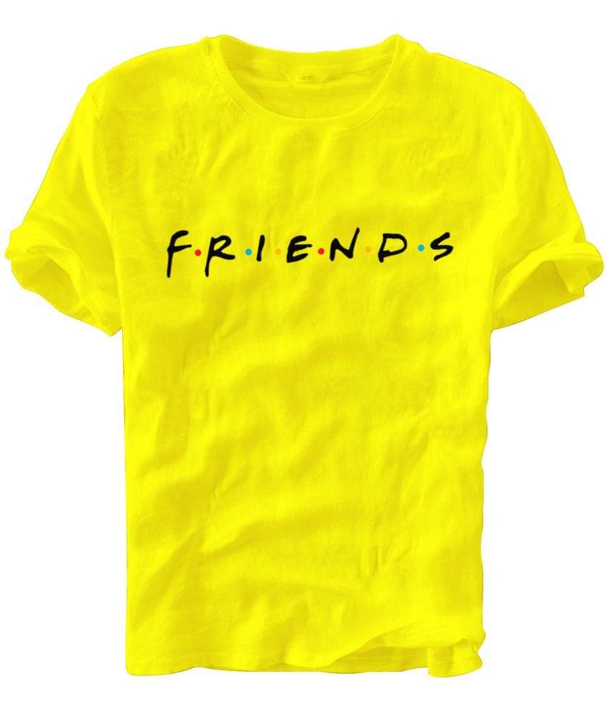    			fashion and youth Pack of 1 Cotton Blend Relaxed Fit Men's T-Shirt ( Yellow )