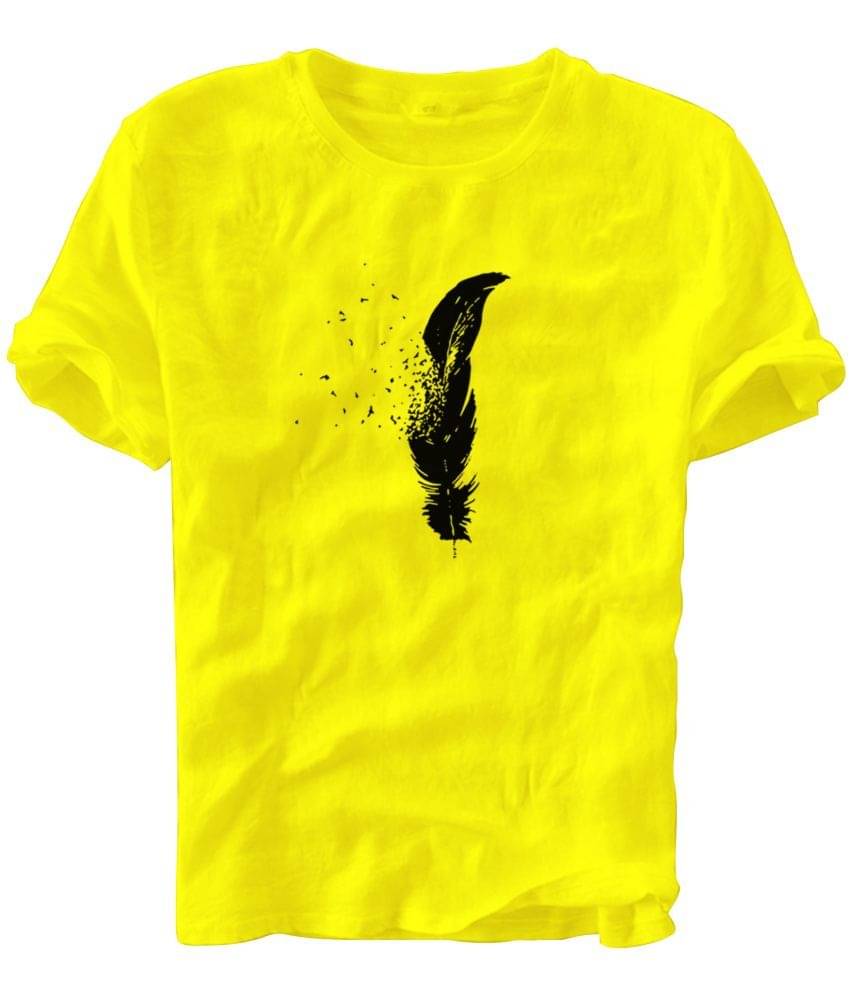     			fashion and youth Pack of 1 Cotton Blend Relaxed Fit Men's T-Shirt ( Yellow )