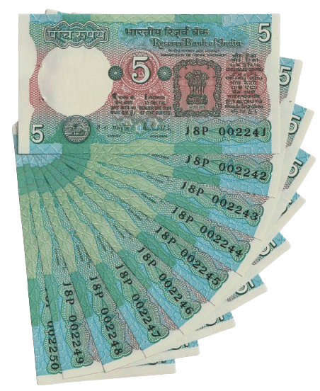10 Consecutive Series Notes 5 Rupee (Tractor) India Collectible Old and Rare Banknotes 10 Consecutive Series Notes 5 Rupee (Tractor) India Collectible Old and Rare Banknotes