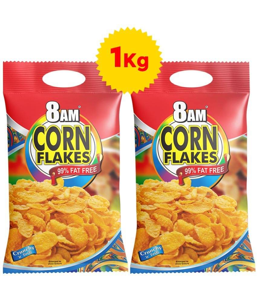     			8AM Corn Flakes 500 gm Pack of 2