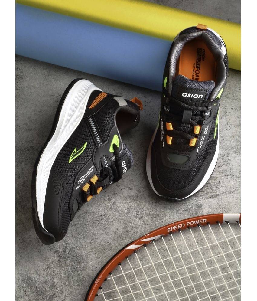     			ASIAN - Black Boy's Running Shoes ( 1 Pair )