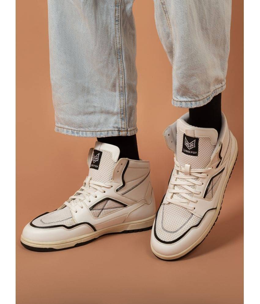     			Big Fox White Men's High Tops Shoes