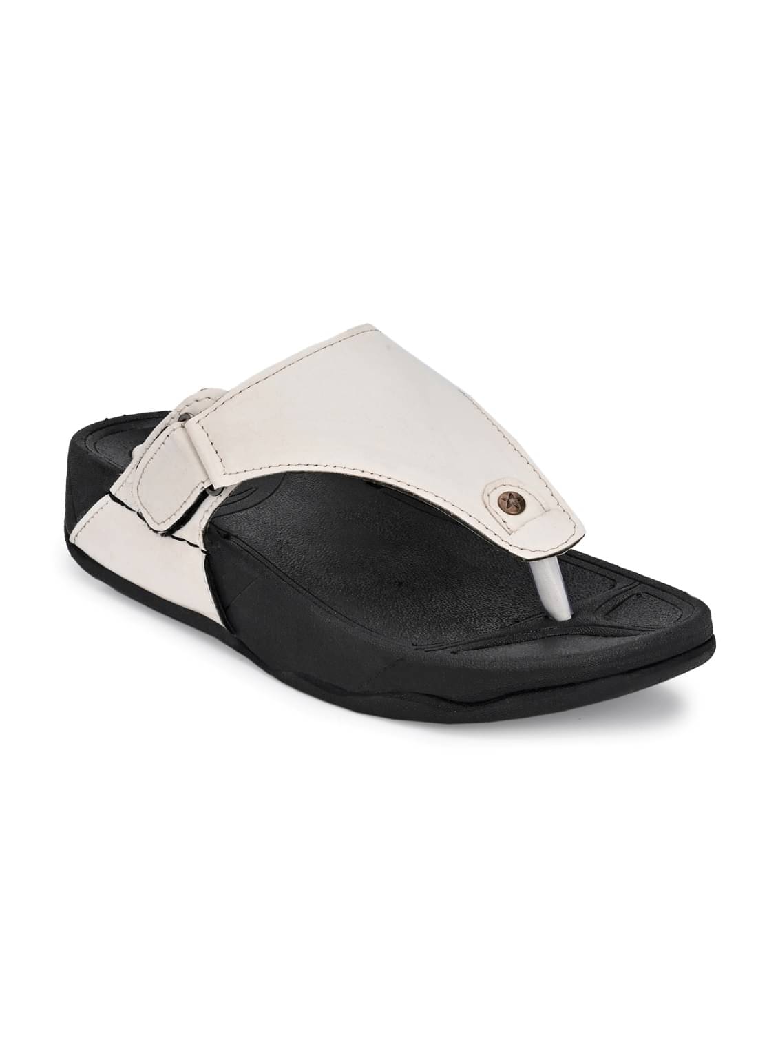     			Big Fox White Men's Thong Flip Flop