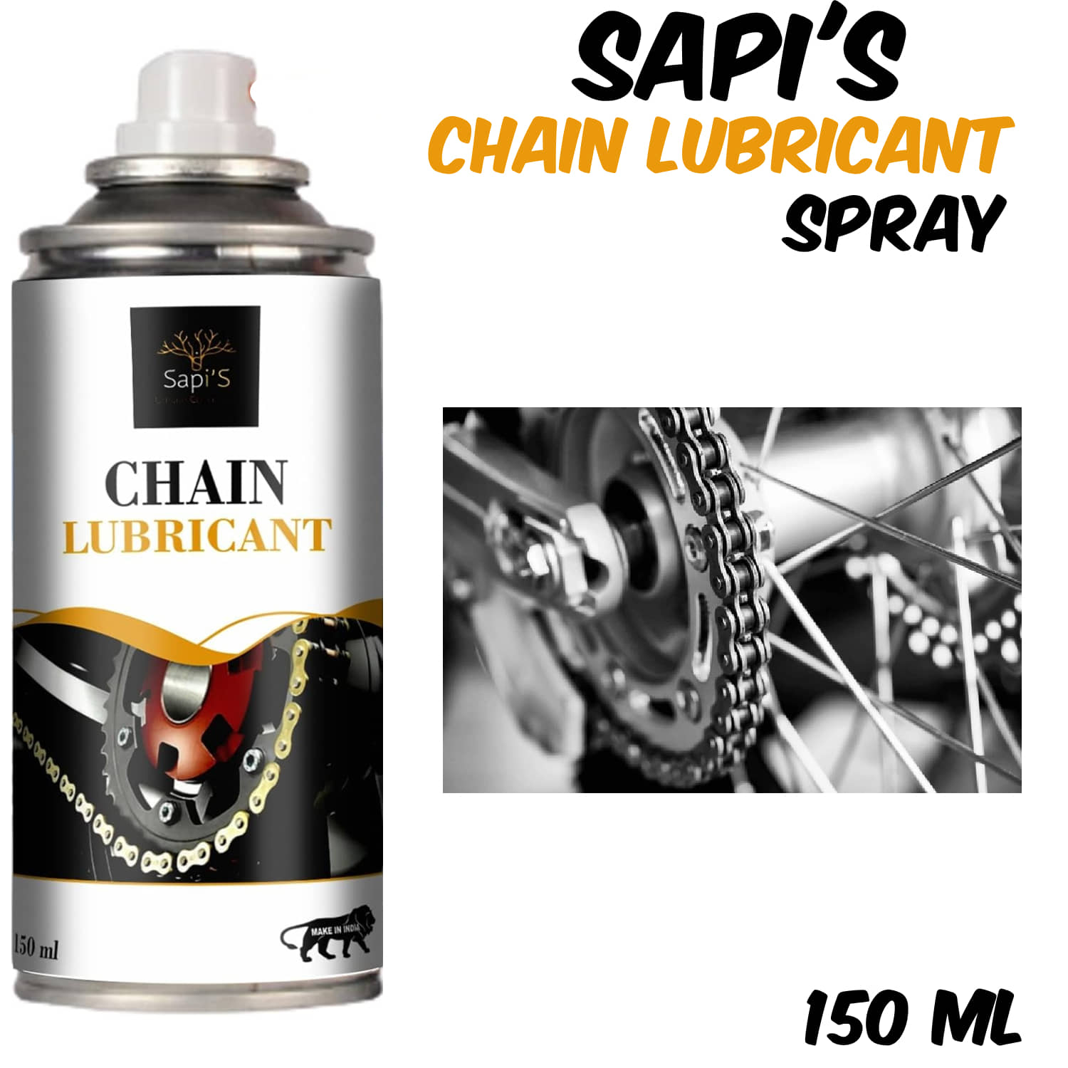 Bike Chain Lube | Chain Lube | Chain Spray Bike and Cycle 150 ml