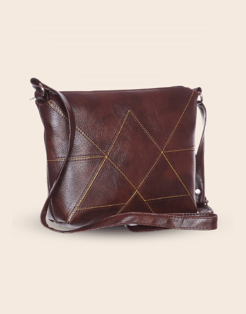     			Blubags Sling Bag PU Set of 1 ( Brown )