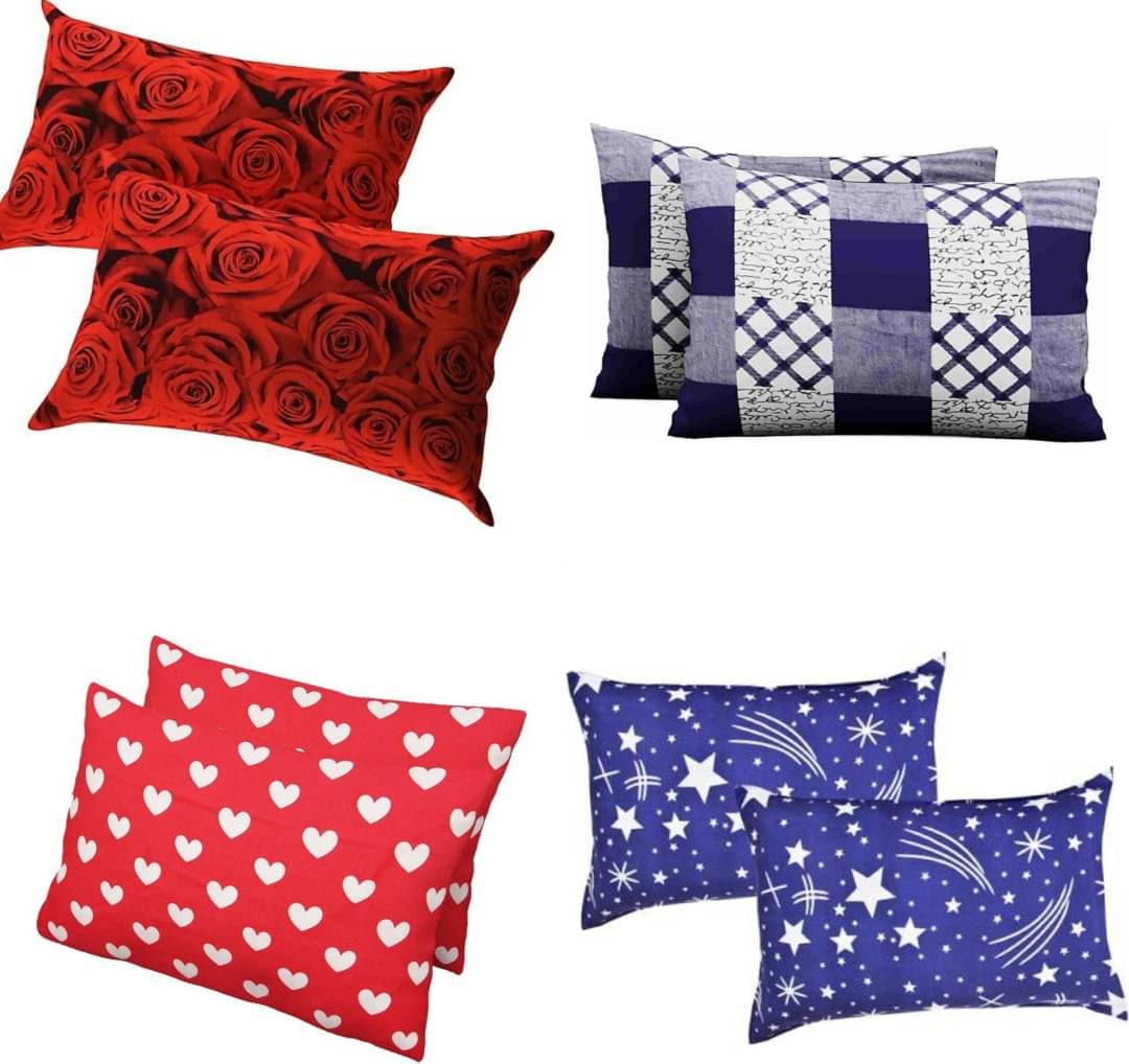 Divvay Homes - Pack of 8 Microfiber Floral Standard Size Pillow Cover ( 15.24 cm(6) x 25.4 cm(10) ) - Multi-Colour Divvay Homes - Pack of 8 Microfiber Floral Standard Size Pillow Cover ( 15.24 cm(6) x 25.4 cm(10) ) - Multi-Colour