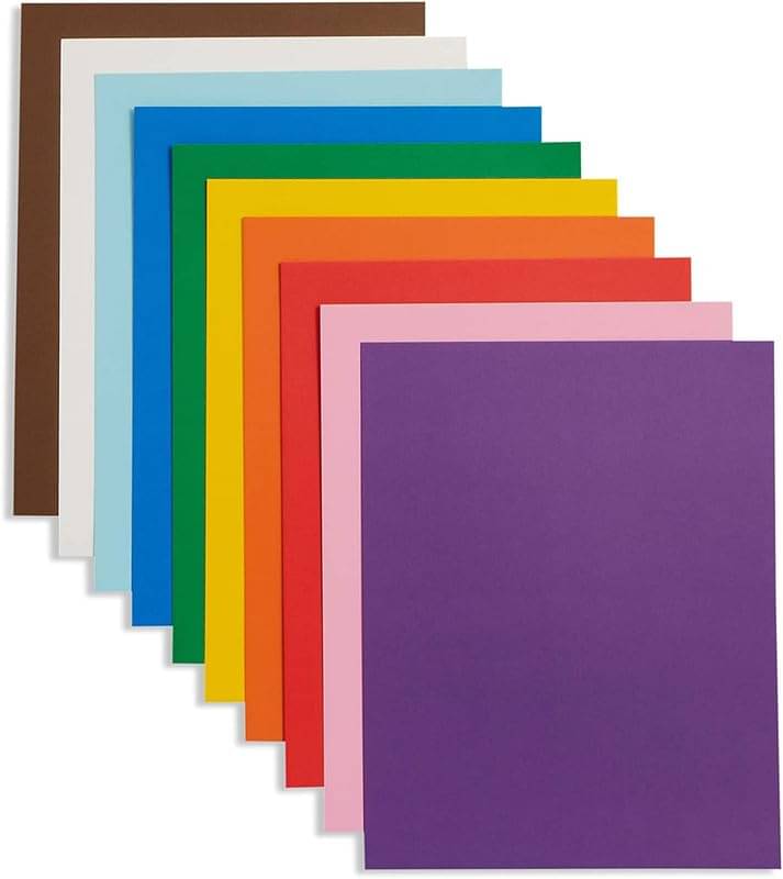     			ECLET 40 pcs Color A4 Medium Size Sheets (10 Sheets Each Color) Art and Craft Paper Double Sided Colored