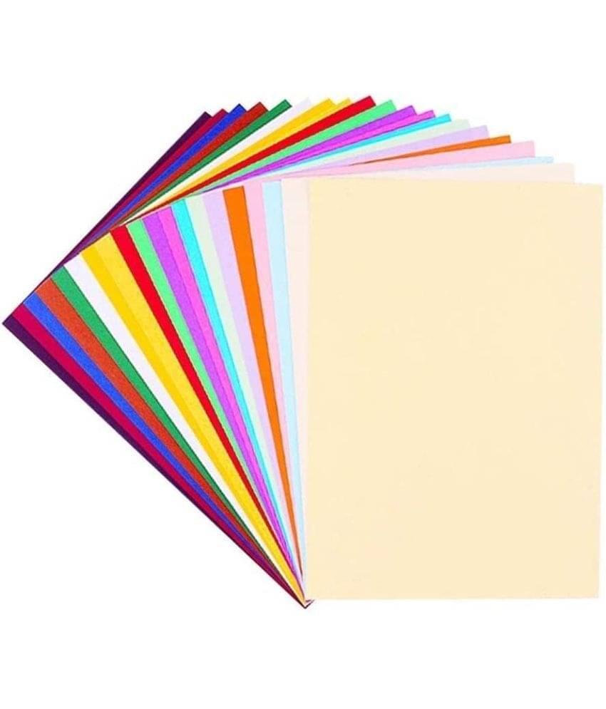 ECLET 40 pcs Color A4 Medium Size Sheets (10 Sheets Each Color) Art and Craft Paper Double Sided Colored set 214 ECLET 40 pcs Color A4 Medium Size Sheets (10 Sheets Each Color) Art and Craft Paper Double Sided Colored set 214