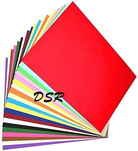     			ECLET 40 pcs Color A4 Medium Size Sheets (10 Sheets Each Color) Art and Craft Paper Double Sided Colored