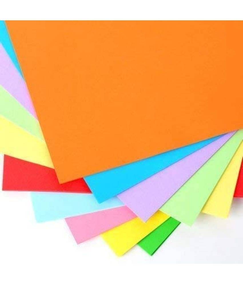 ECLET 40 pcs Color A4 Medium Size Sheets (10 Sheets Each Color) Art and Craft Paper Double Sided Colored set 152 ECLET 40 pcs Color A4 Medium Size Sheets (10 Sheets Each Color) Art and Craft Paper Double Sided Colored set 152