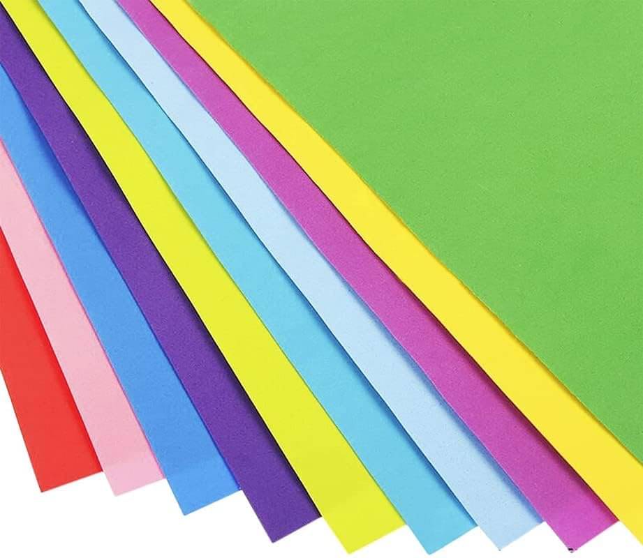    			ECLET 40 pcs Color A4 Medium Size Sheets (10 Sheets Each Color) Art and Craft Paper Double Sided Colored set 281