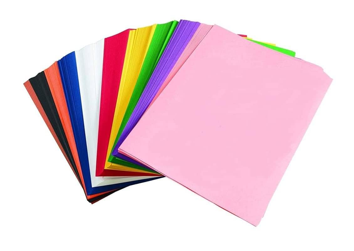     			ECLET 40 pcs Color A4 Medium Size Sheets (10 Sheets Each Color) Art and Craft Paper Double Sided Colored set 295