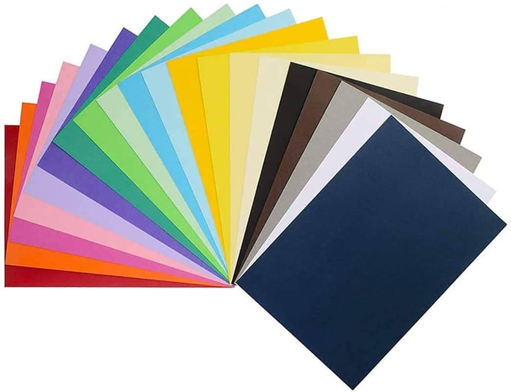     			ECLET 40 pcs Color A4 Medium Size Sheets (10 Sheets Each Color) Art and Craft Paper Double Sided Colored