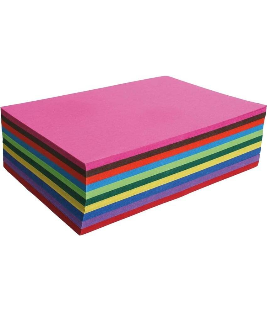     			ECLET 40 pcs Color A4 Medium Size Sheets (10 Sheets Each Color) Art and Craft Paper Double Sided Colored set 76