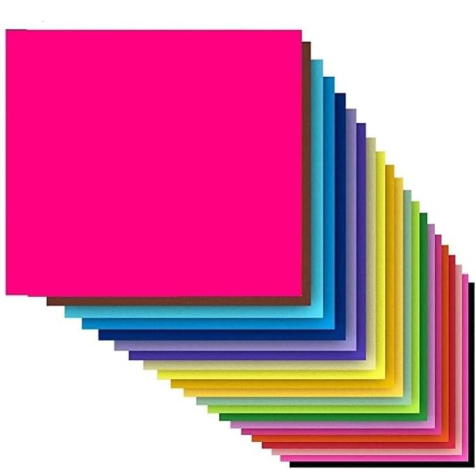    			ECLET Neon Origami Paper 15 cm X 15 cm Pack of 100 Sheets (10 sheet x 10 color) Fluorescent Color Both Side Coloured For Origami, Scrapbooking, Project Work.39