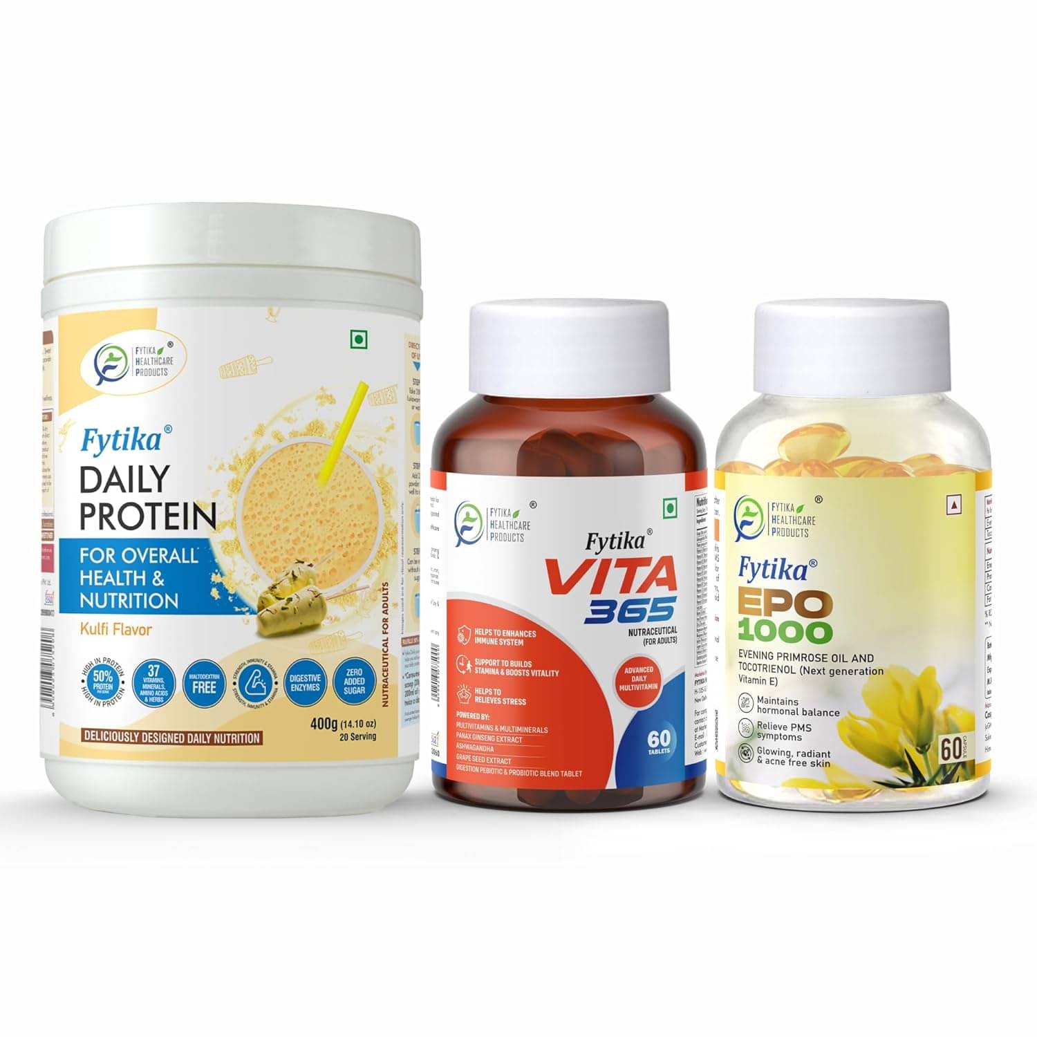     			FYTIKA Protein& Vita 365& EPO 1000 3 gm Pack of 3