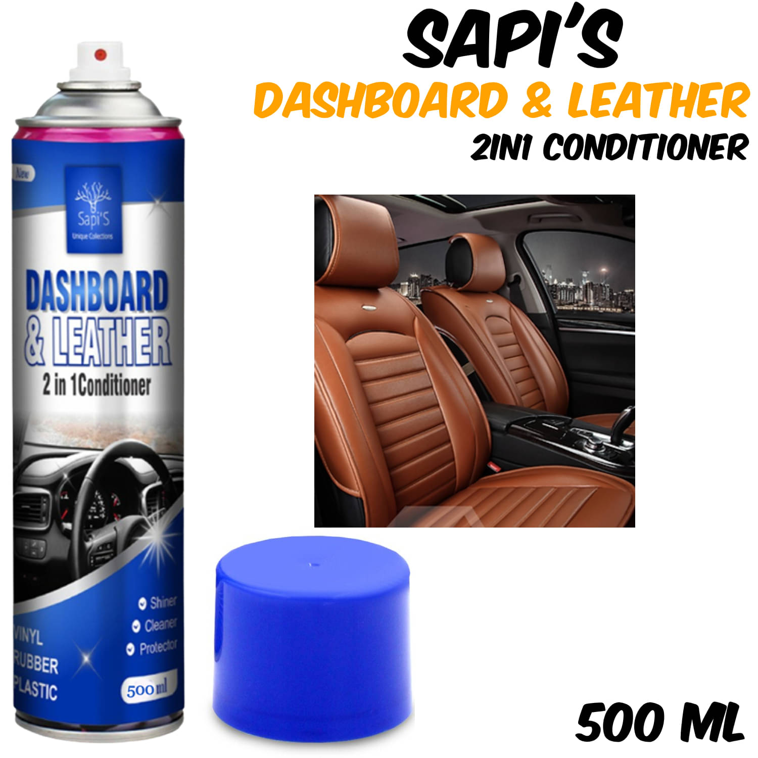 Foam Based Professional Dashboard Dresser, Conditioner Protectant & Polish, Cars, Bikes, Motorcycle, Dashboard/Vinyl/leather/Trim, Rich Matte Finish 500 ml Foam Based Professional Dashboard Dresser, Conditioner Protectant & Polish, Cars, Bikes, Motorcycle, Dashboard/Vinyl/leather/Trim, Rich Matte Finish 500 ml