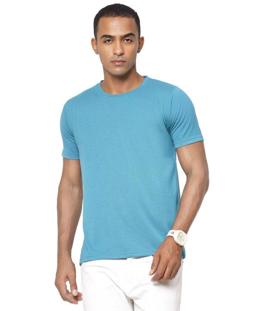 Fundoo Pack of 1 Polyester Slim Fit Men's T-Shirt ( Sky Blue ) Fundoo Pack of 1 Polyester Slim Fit Men's T-Shirt ( Sky Blue )