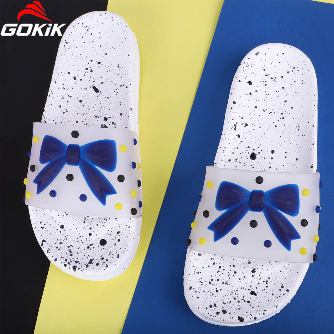 Gokik Yellow Women's Slide Flip Flop