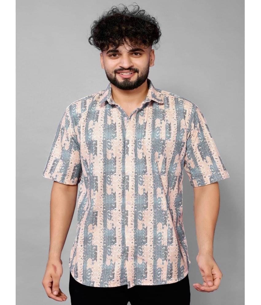 HARPITA 100% Cotton Oversized Fit Printed Half Sleeves Men's Casual Shirt - Grey ( Pack of 1 ) HARPITA 100% Cotton Oversized Fit Printed Half Sleeves Men's Casual Shirt - Grey ( Pack of 1 )