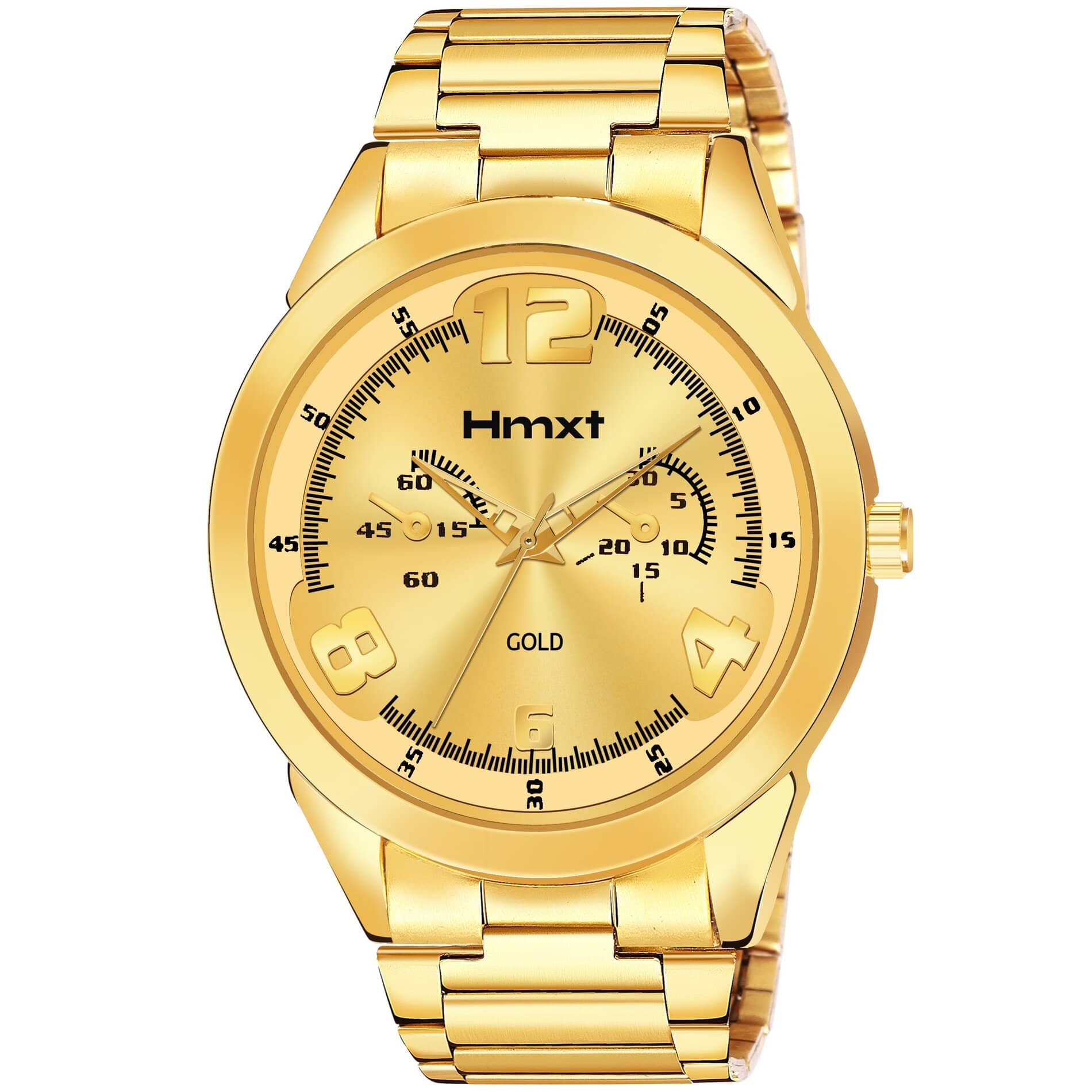 HMXT Gold Stainless Steel Analog Men's Watch