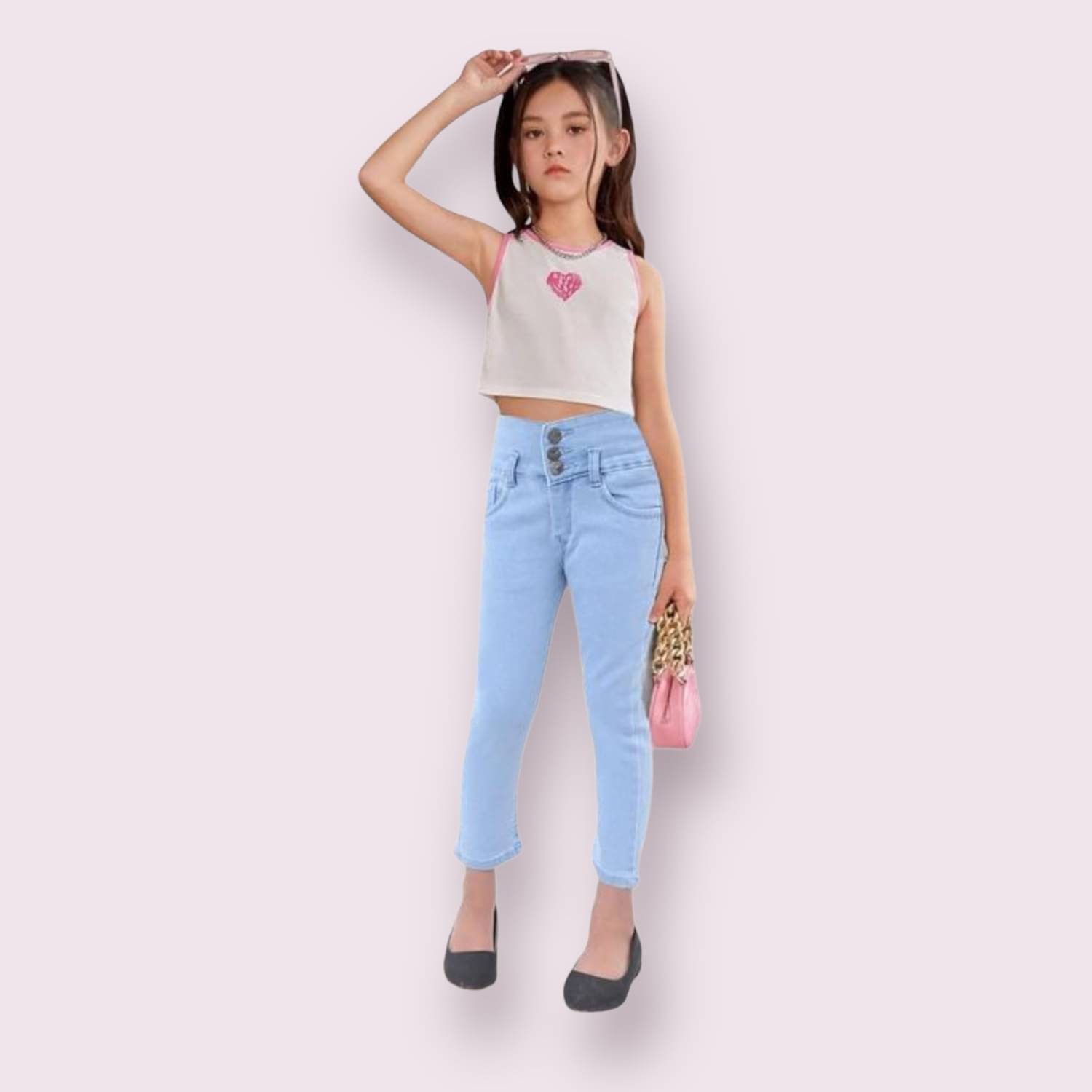     			ICONIC ME- Kids Girls Premium Denim Jeans