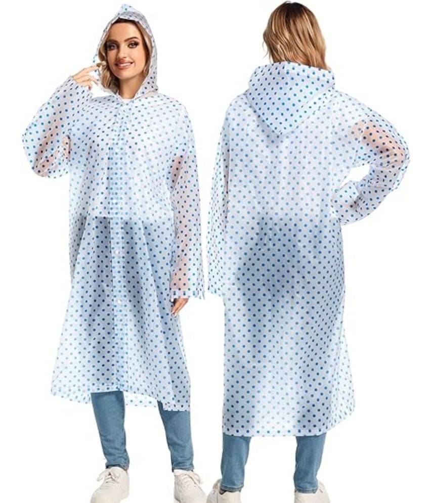 Infispace Polyester Long Raincoat - Blue Infispace Polyester Long Raincoat - Blue