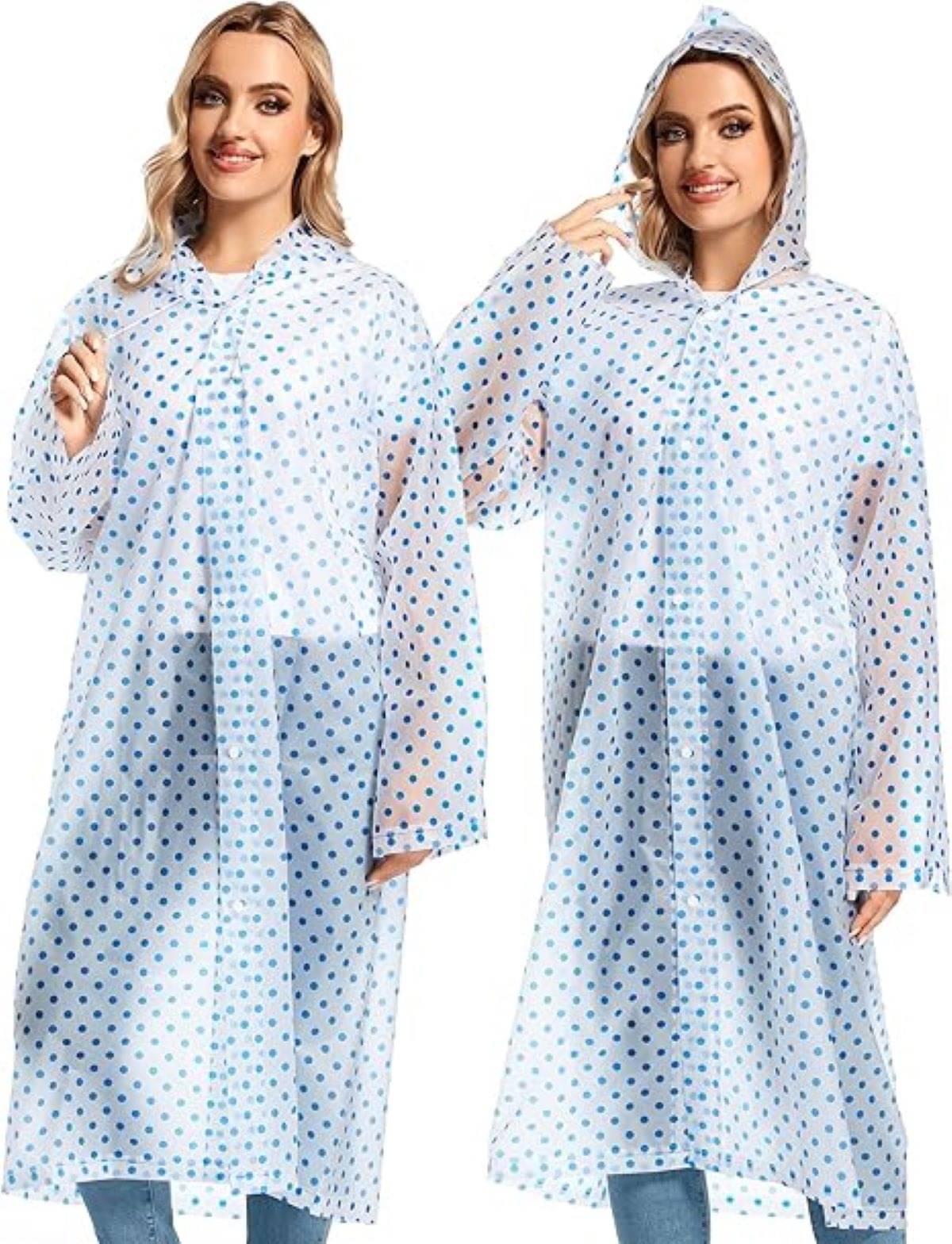 Infispace Polyester Long Raincoat - Blue Infispace Polyester Long Raincoat - Blue