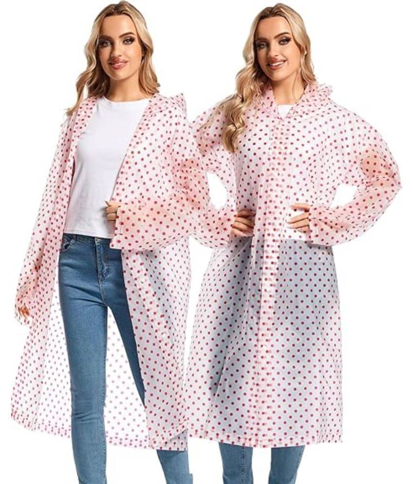 Infispace Polyester Long Raincoat - Red Infispace Polyester Long Raincoat - Red