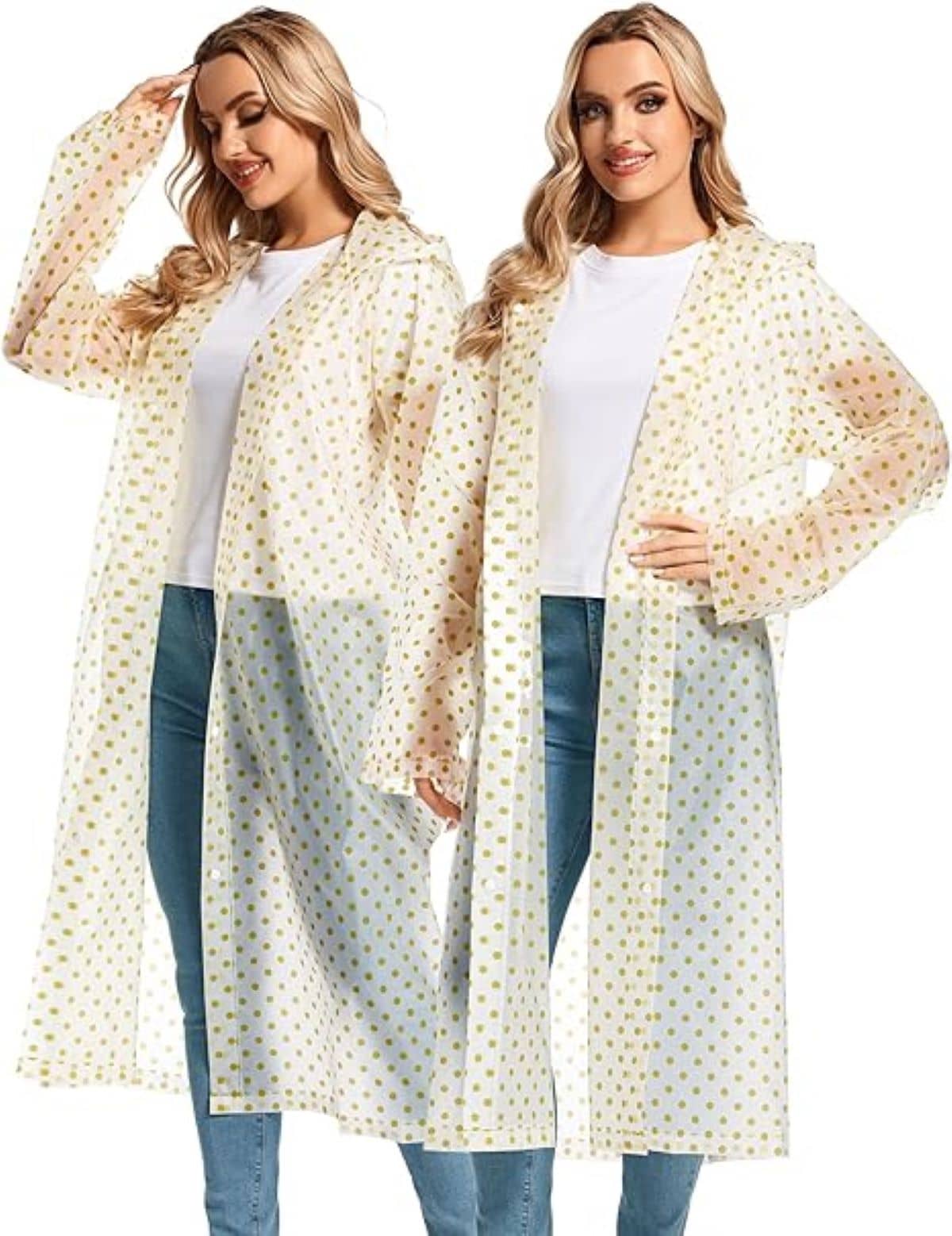 Infispace Polyester Long Raincoat - Yellow