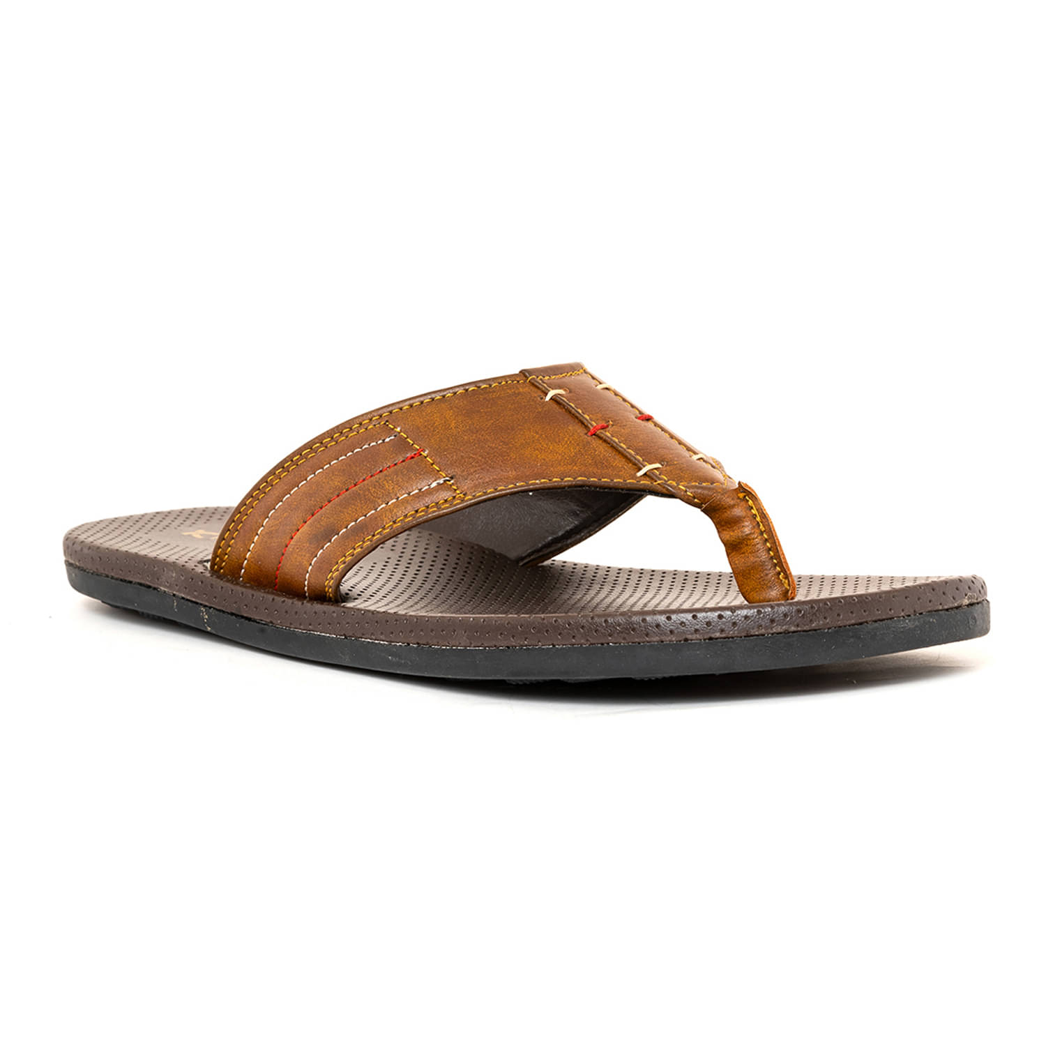     			KHADIM Brown Men's Slide Flip Flop