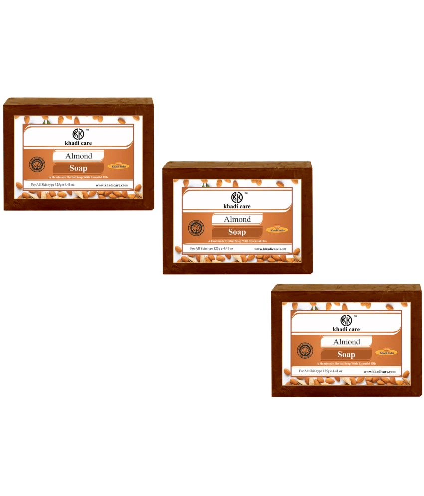     			Khadi Care Herbal Almond Soap (125g Each) Pack of 3