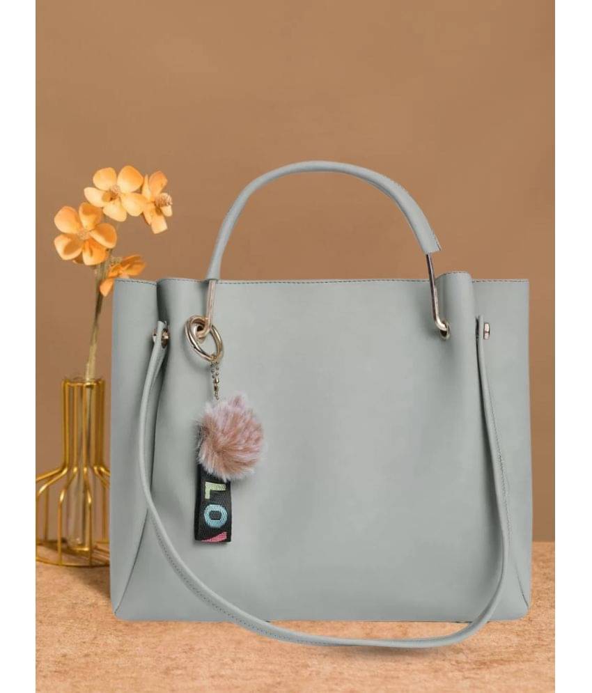     			LIKE STYLE Shoulder Bag PU Set of 1 ( Light Grey )
