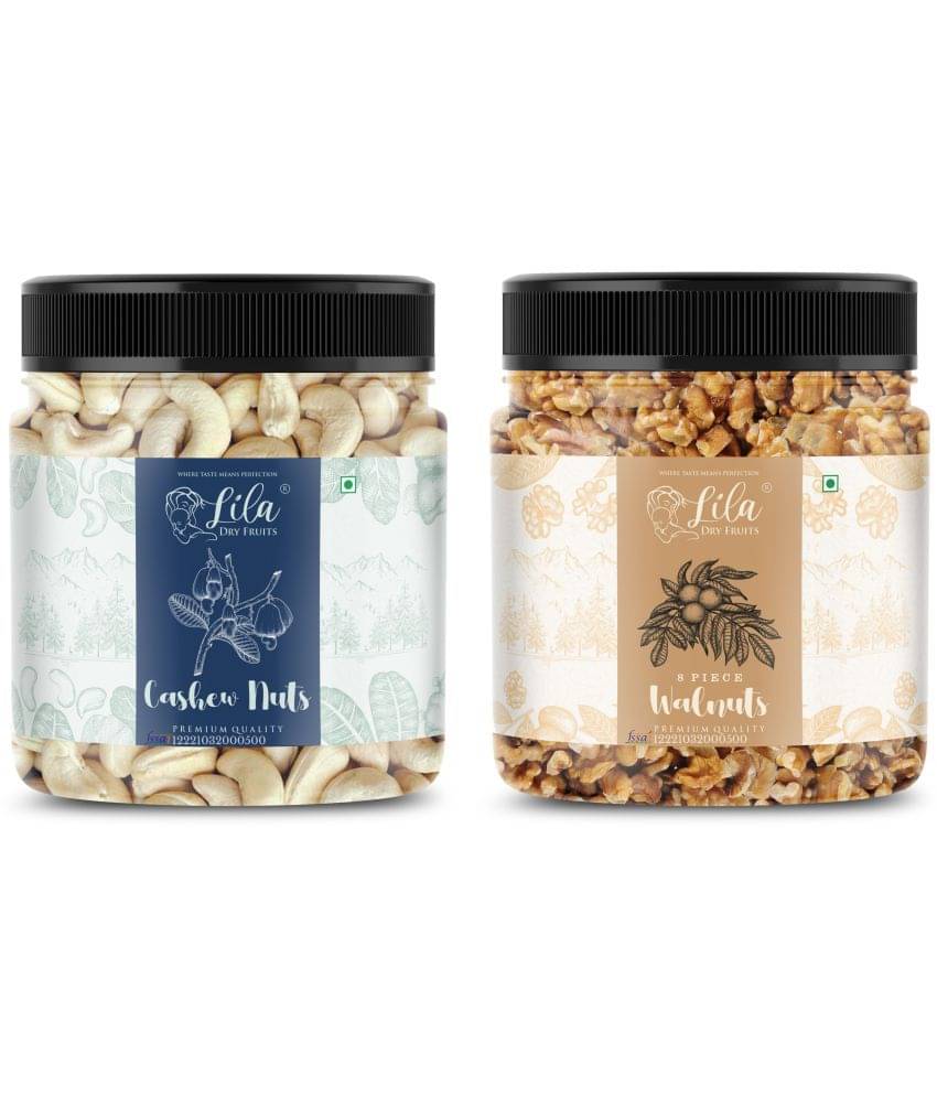 Lila Dry Fruits Cashew (500gm) & Walnuts(500gm) Combo | Kaju Akhrot Combo Lila Dry Fruits Cashew (500gm) & Walnuts(500gm) Combo | Kaju Akhrot Combo