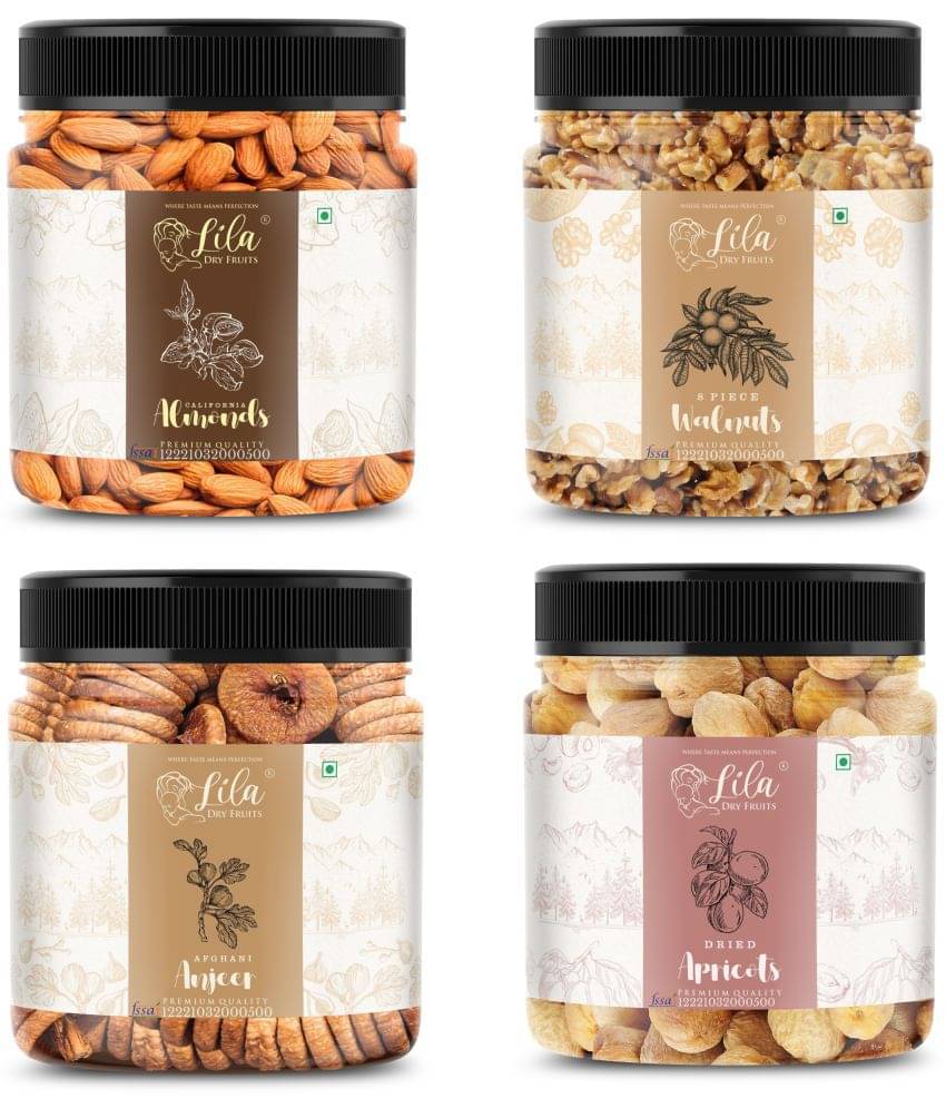     			Lila Dry Fruits Figs(250gm), Almond (250gm), Pistachios (250gm) & Walnut(250 gm)