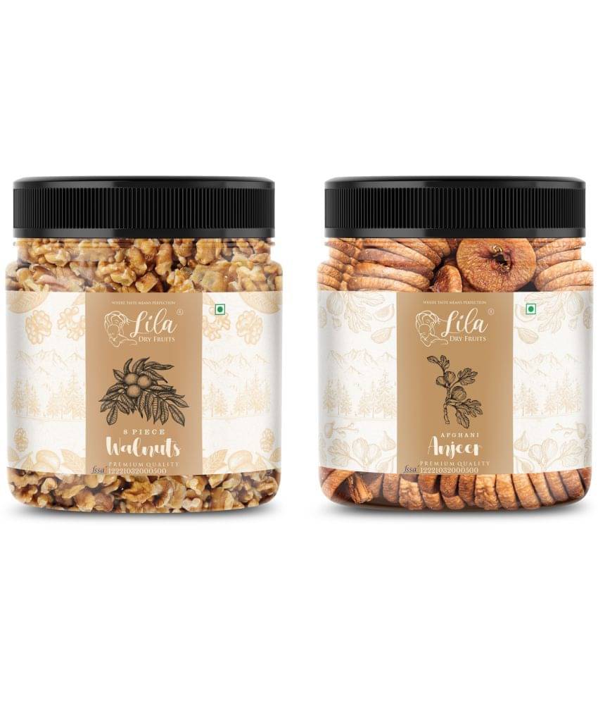     			Lila Dry Fruits Figs (100gm) & Walnuts(100gm) Combo | Anjeer Walnuts Combo