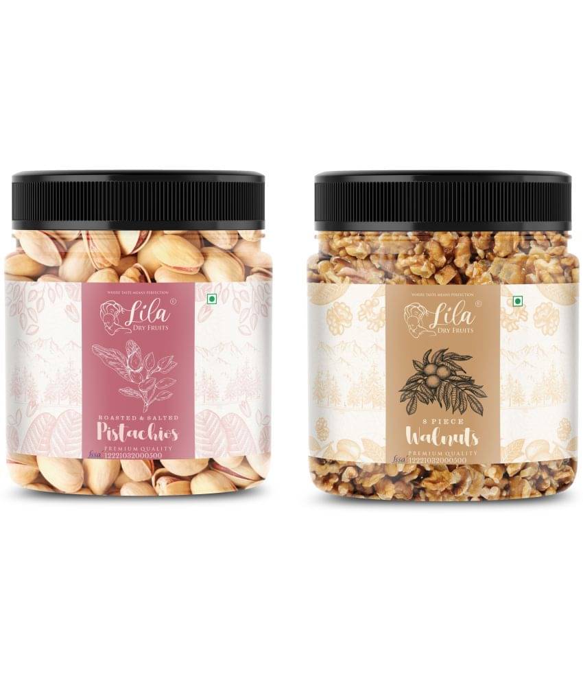     			Lila Dry Fruits Pistachios (100gm) & Walnuts(100gm) Combo | Pista Akhrot Combo