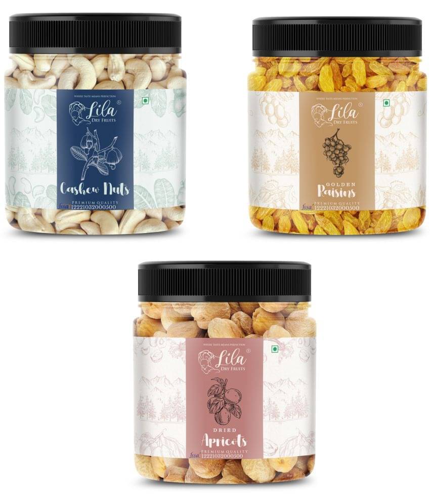 Lila Dry Fruits Cashew (250gm), Green Raisin(250 gm) & Apricot(250 gm) Combo | Dry Fruits Combo Lila Dry Fruits Cashew (250gm), Green Raisin(250 gm) & Apricot(250 gm) Combo | Dry Fruits Combo